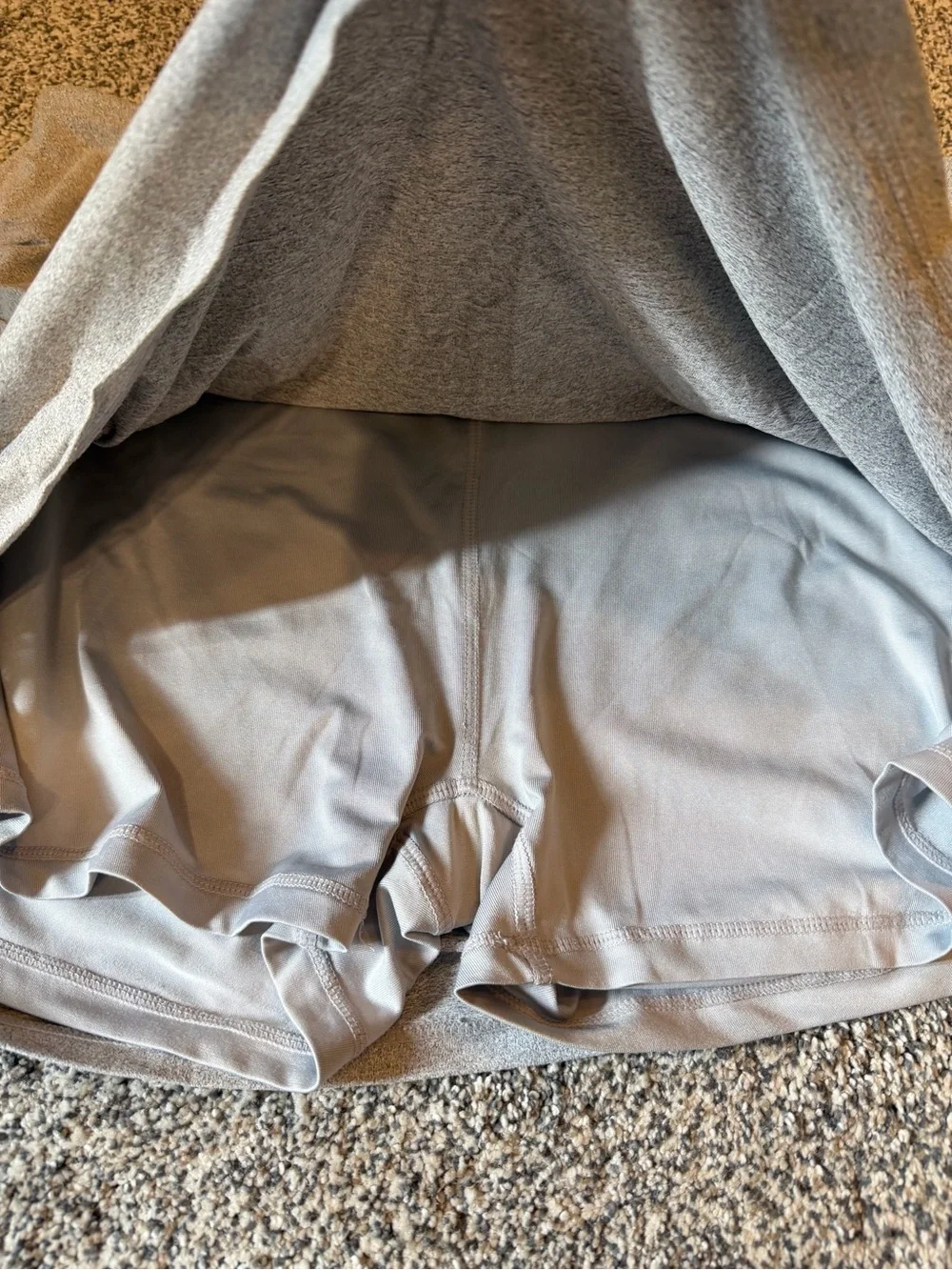 Kyodan Silver-Gray Ruched Side Mini Skirt